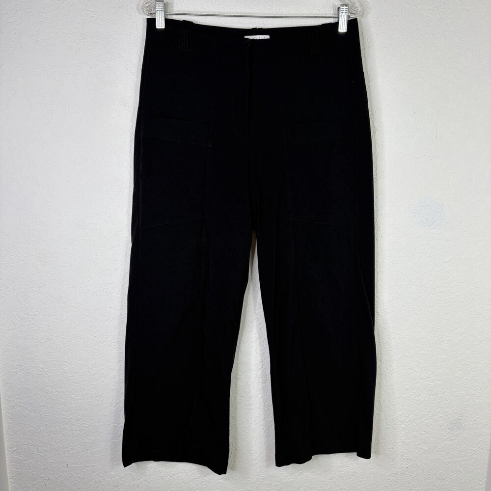 Habitat Clothes To Live In Black Crop Pants Size L, minimalist, lagenlook, chic.